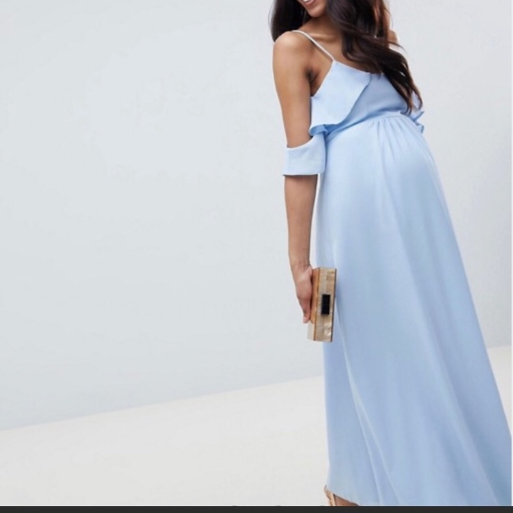 ASOS Maternity light blue maxi dress size 4